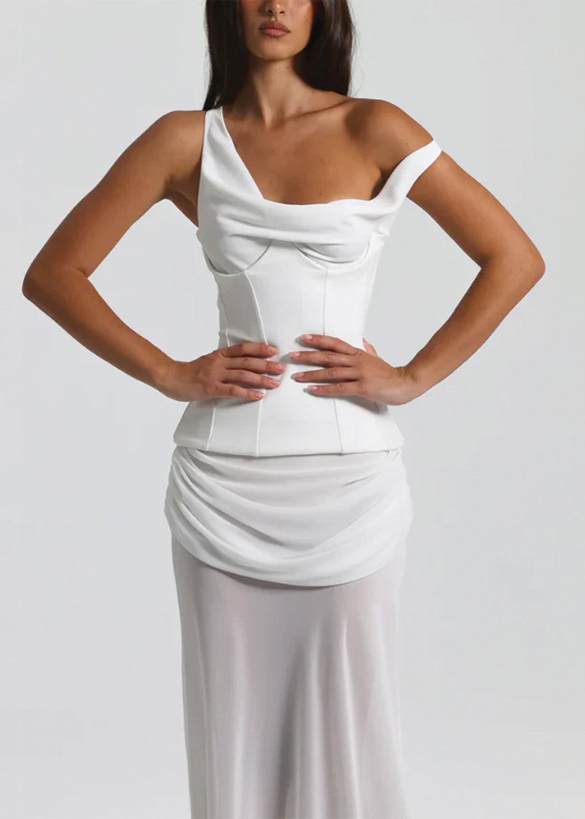 Natalie Rolt Cadence White Formal Dress