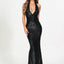Nookie Diaz Halter Black Formal Dress