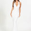 Nookie Diaz Halter White Formal Dress
