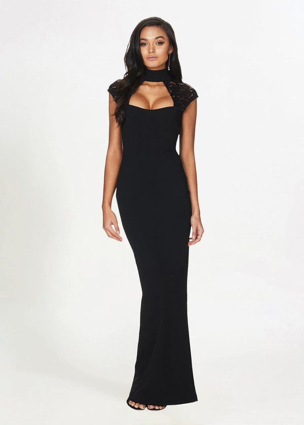 Nookie Lady Lace Black Formal Dress