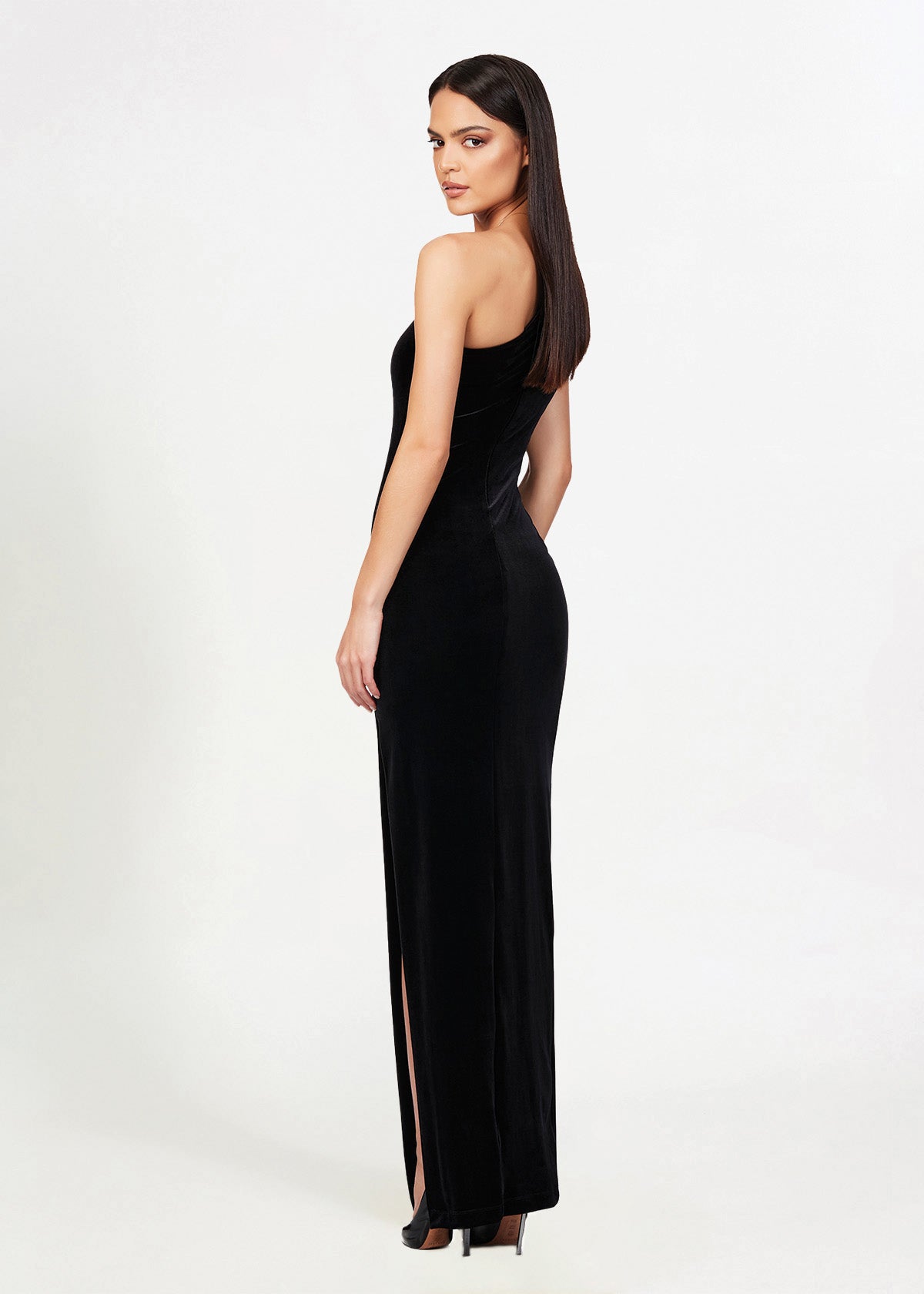Nookie Rumi Velvet Black Formal Dress