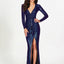 Nookie Selena Long Sleeve Navy Formal Dress