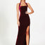 Nookie Vera Velvet Wine Formal Dress