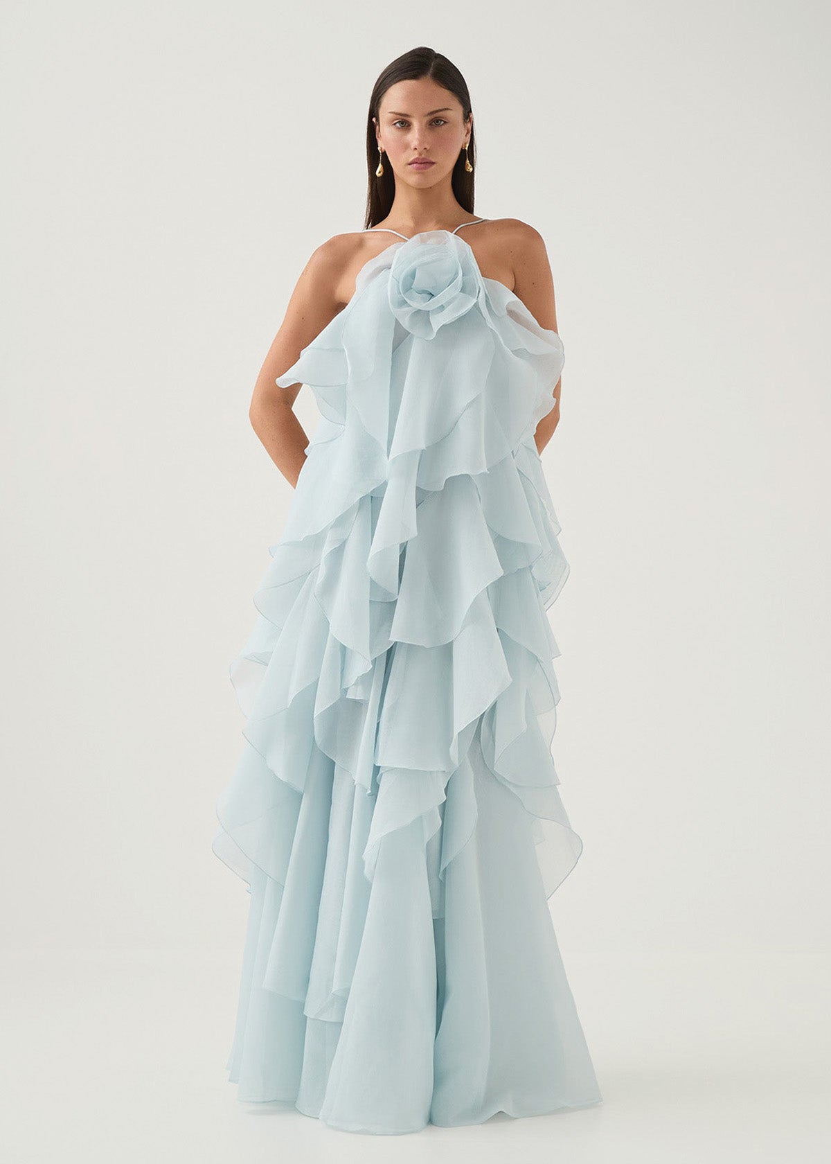 Pandorea Dress in Silver Blue