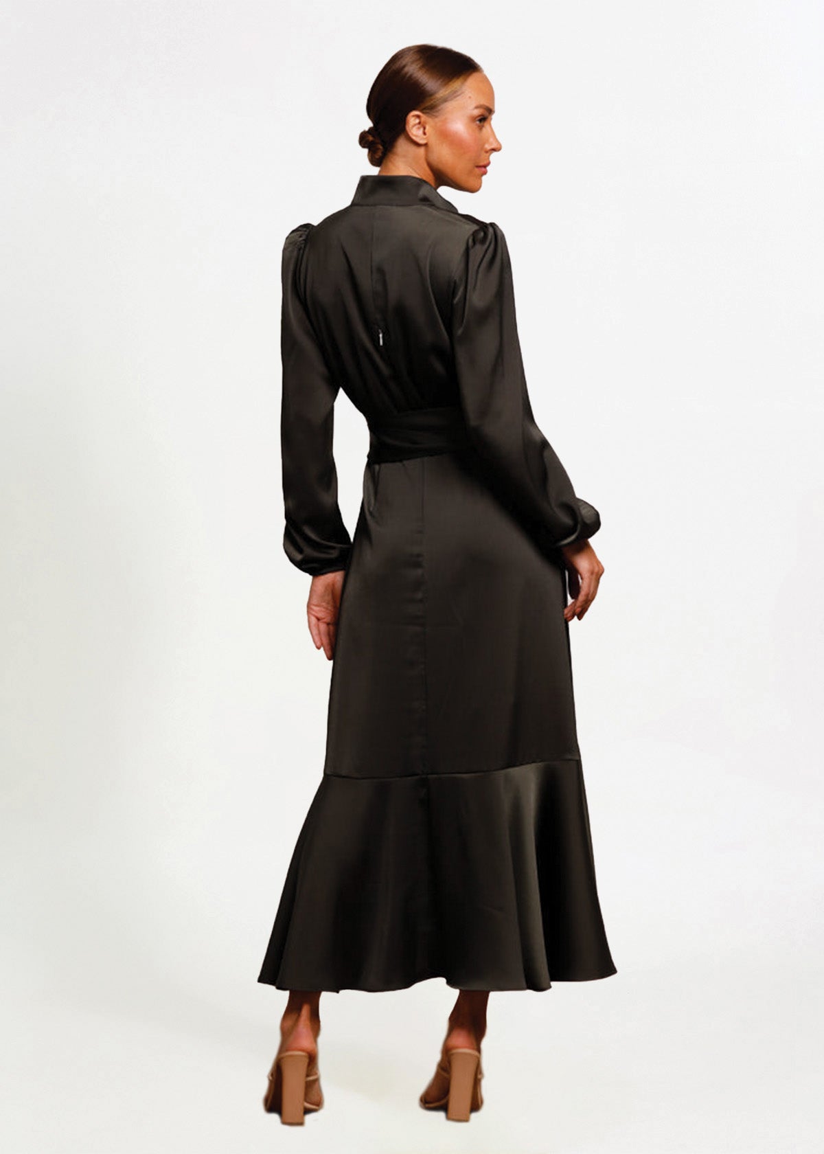 Pasduchas Pinnacle Sleeve Green Formal Dress