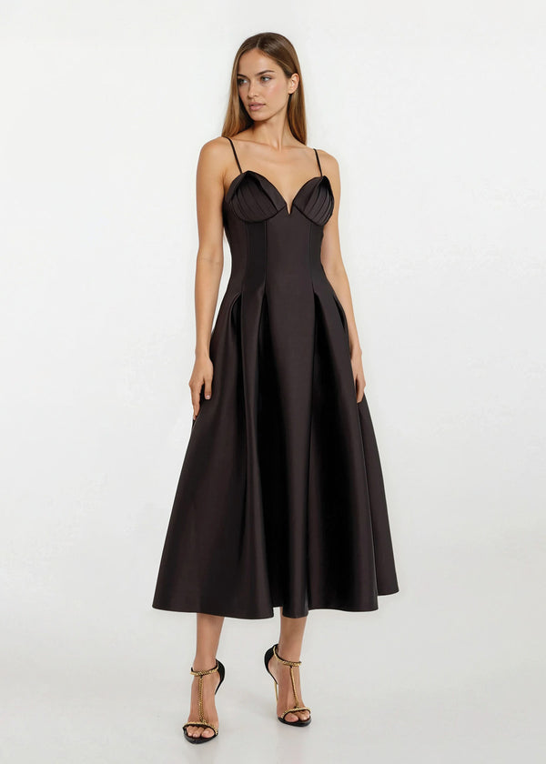Rebecca Vallance Saskia Chocolate Brown Formal Dress