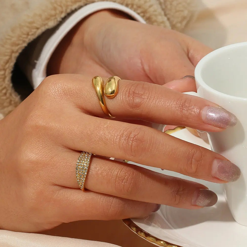 Teardrop Ring | 18K Gold Plated,Dress for a Night