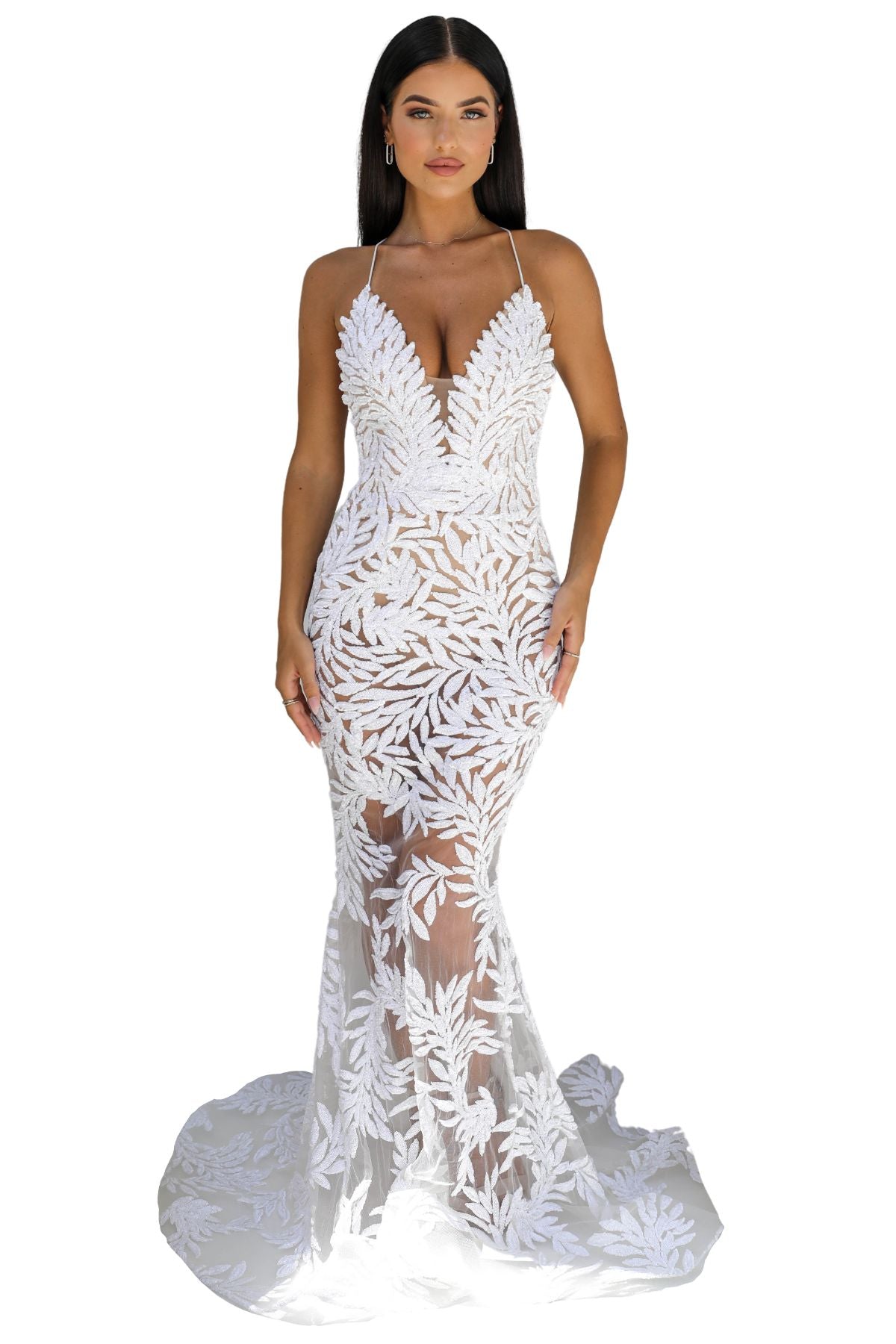Nadine Merabi NADINE MERABI Stella Gown (White)- RRP $885 - 1_15ec7b03-0ff0-4a30-84b3-e9023ab59a0f.jpg