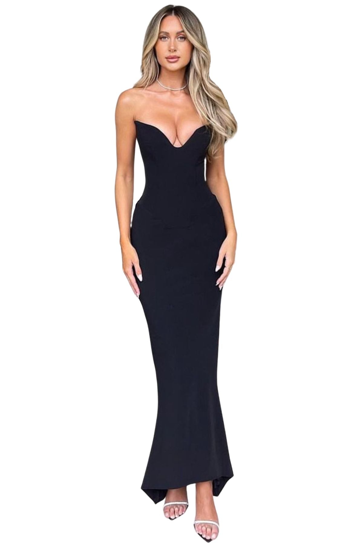 Rent HOUSE OF CB Sabine Strapless Corset Dress (Black) - Rent this