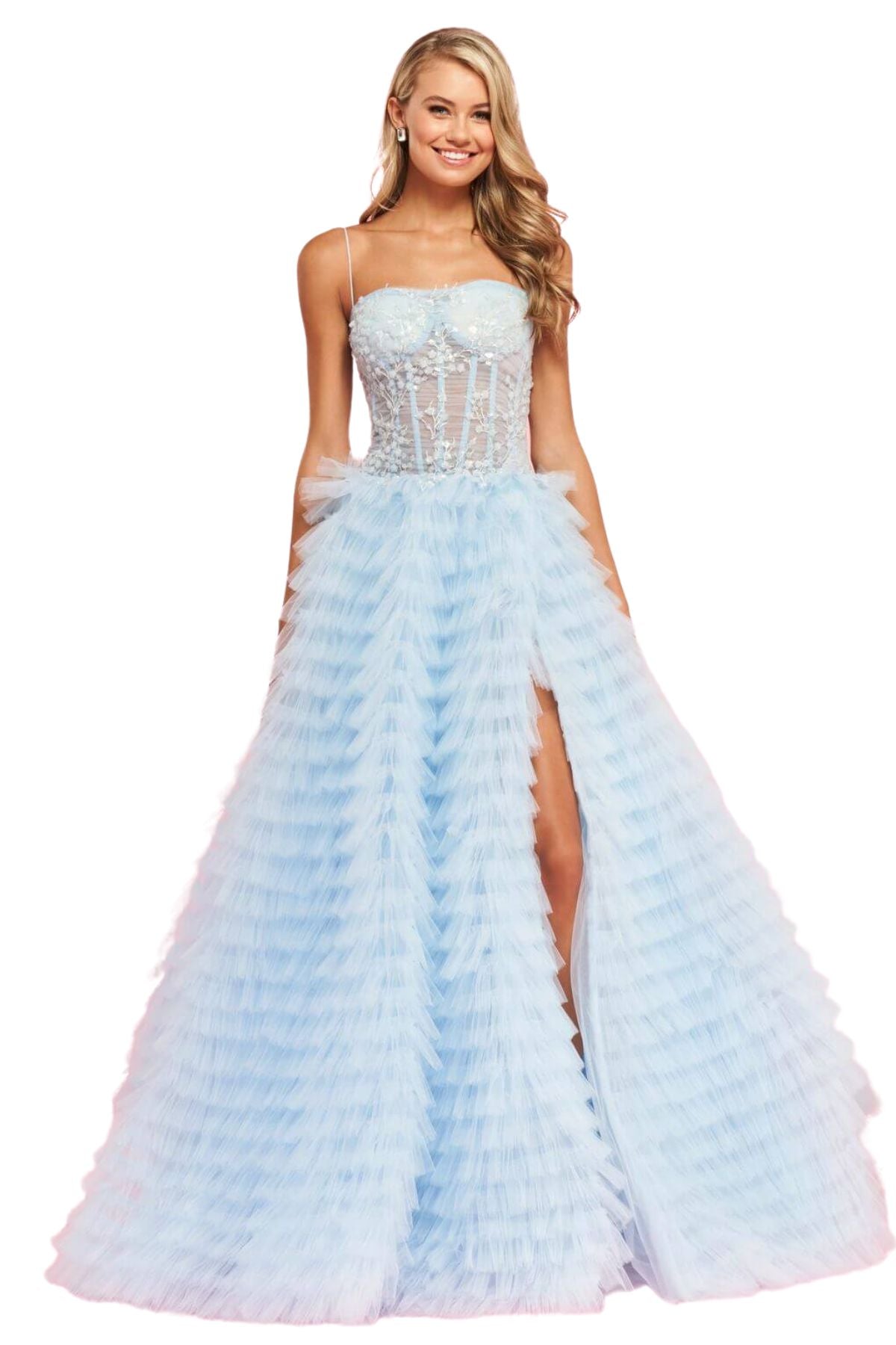 Rent SHERI HILL Magnolia Gown 54189 (Blue) - Rent this dress!