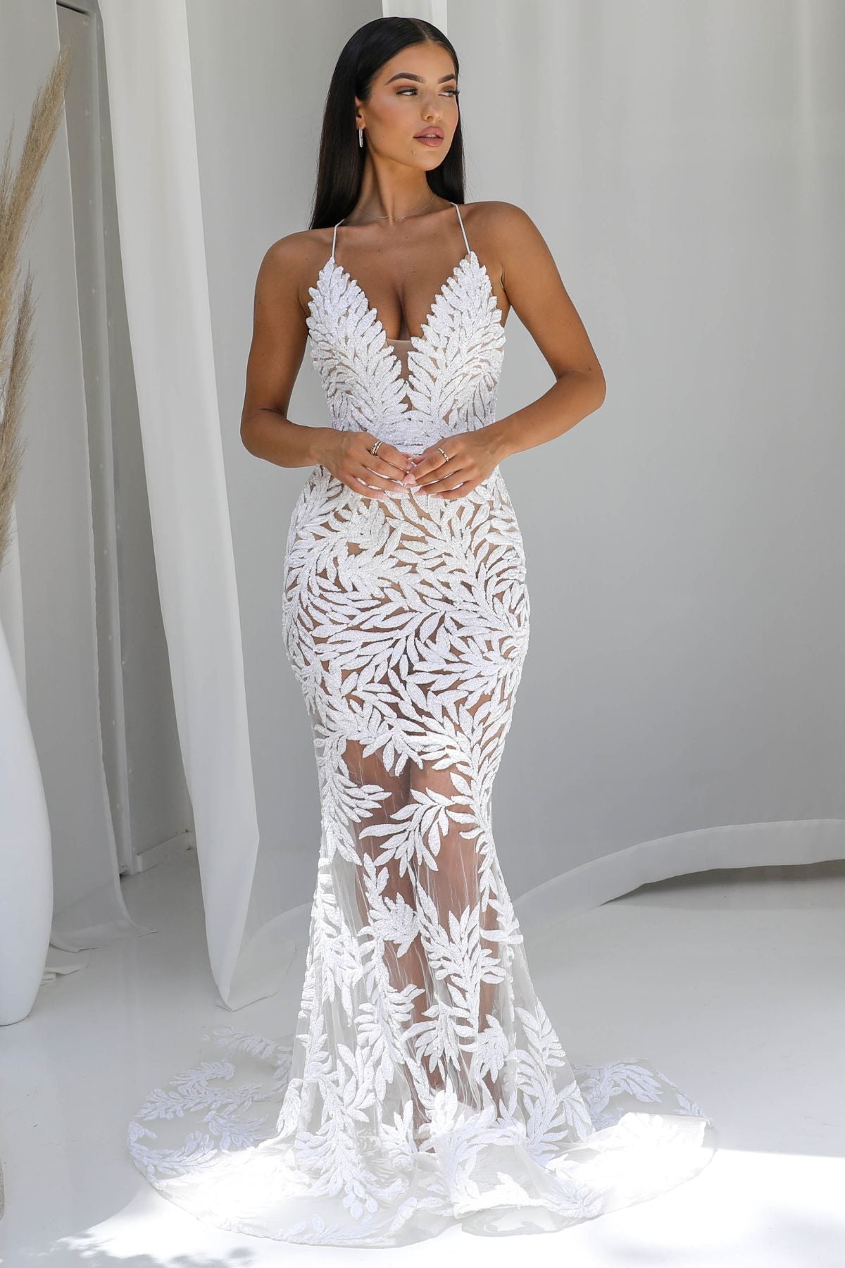 Nadine Merabi NADINE MERABI Stella Gown (White)- RRP $885 - 2_fa0e0beb-8730-4679-a0f5-0e2b1110cf68.jpg