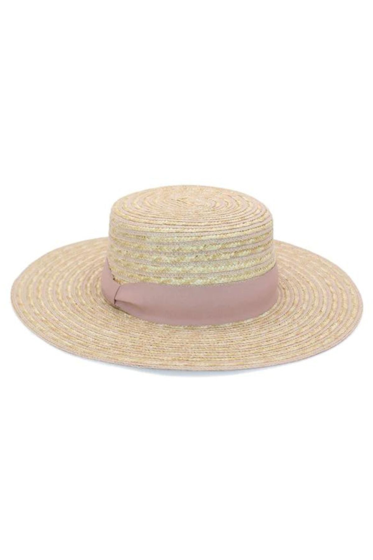 Morgan and Taylor MORGAN & TAYLOR Harlow Boater Hat (Pink) - 3_1de8b24a-18ed-4052-b65f-54af20acd42b.jpg