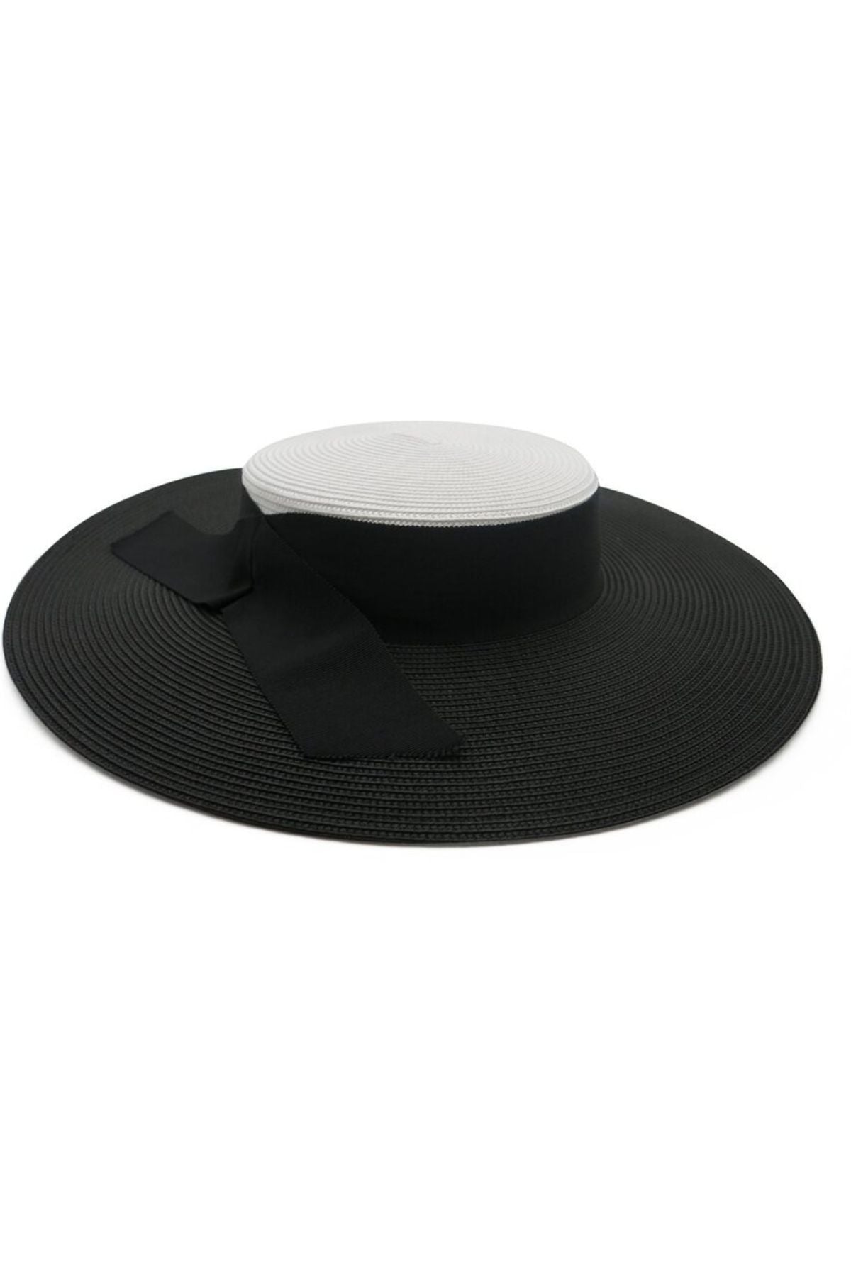 Morgan and Taylor Hire MORGAN & TAYLOR Azaria Boater Hat (Black/ White) - 7_5fd4a6d3-4d65-41f2-83ba-28036c5b80b2.jpg
