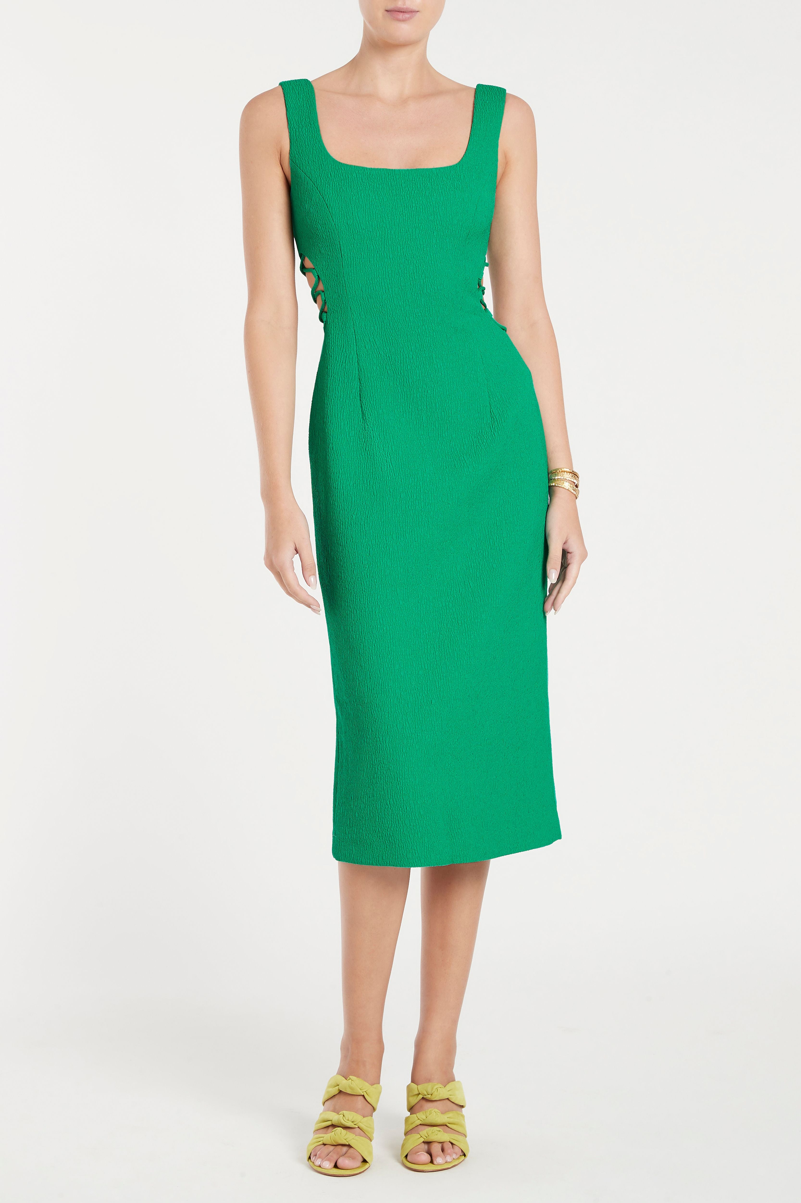 Rebecca Vallance REBECCA VALLANCE Dionne Lace Up Midi Dress (Green) - RRP $659 - 9DGIqX_E.jpg