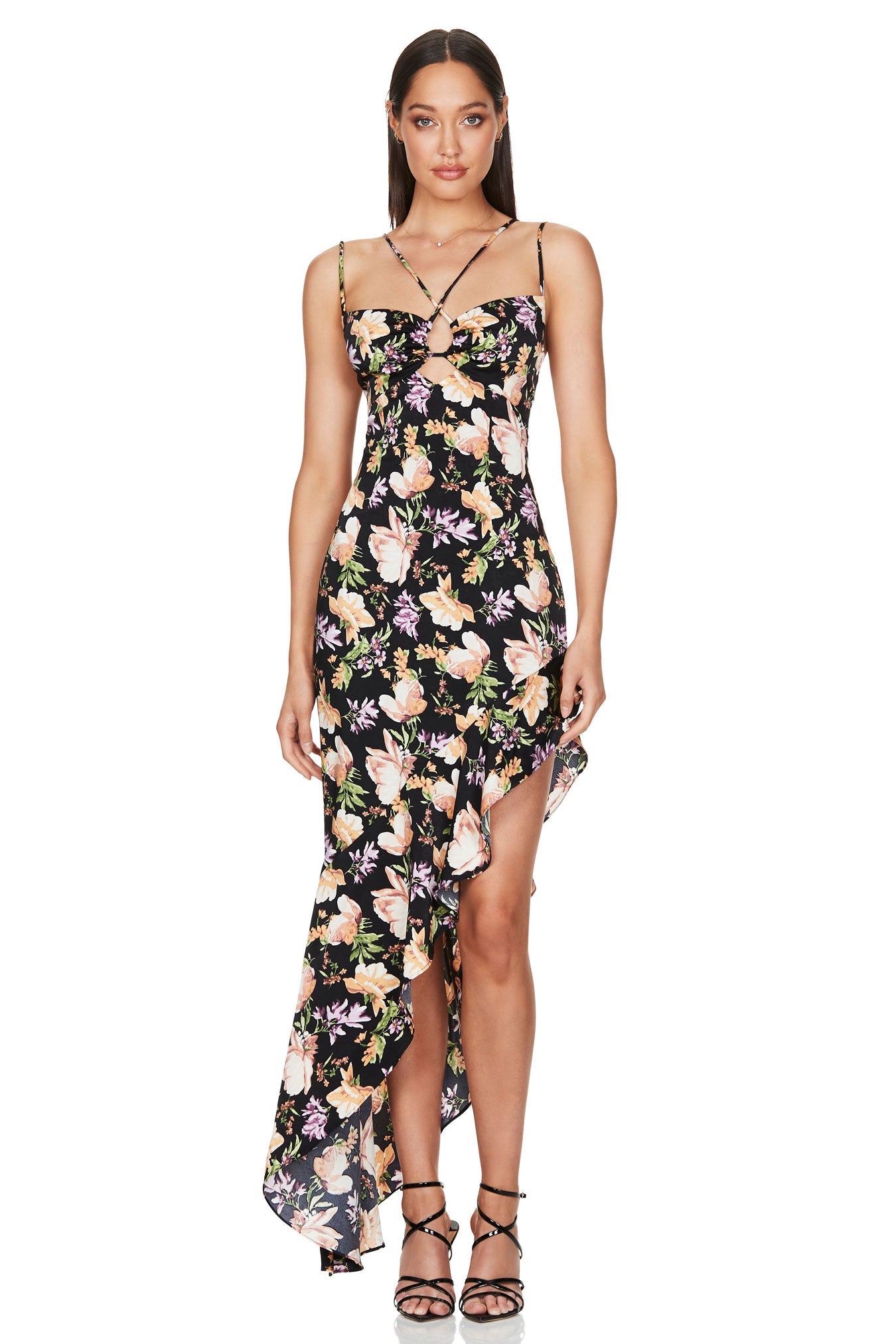 Nookie BUY IT NOOKIE Simone Frill Maxi (Black Floral) - NJFM2204_SIMONE-CUT-OUT-MAXI-BLACK_F_96bb472e-ee24-4235-bc50-dfa065b46982.jpg