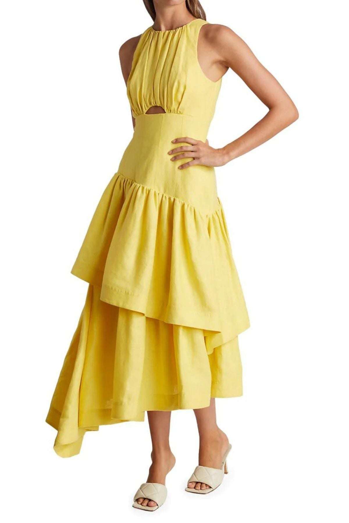 Aje AJE Caliente Tiered Cut Out Dress (Daisy Yellow) - RRP $575 - aje-caliente-tiered-cut-out-dress-daisy-yellow---rrp-5-dress-for-a-night-30753645.jpg