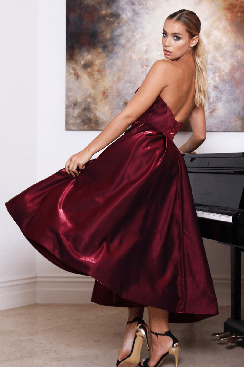 Rent TINAHOLY Madame Dress TA625 Berry Red Hire this dress Dress for a Night